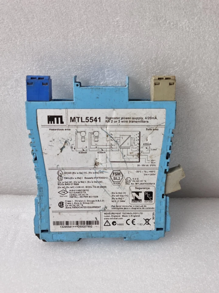 MTL MTL5541 ISOLATED REPEATER POWER SUPPLY 4-20mA for 2/3 Wire Transmitters USED